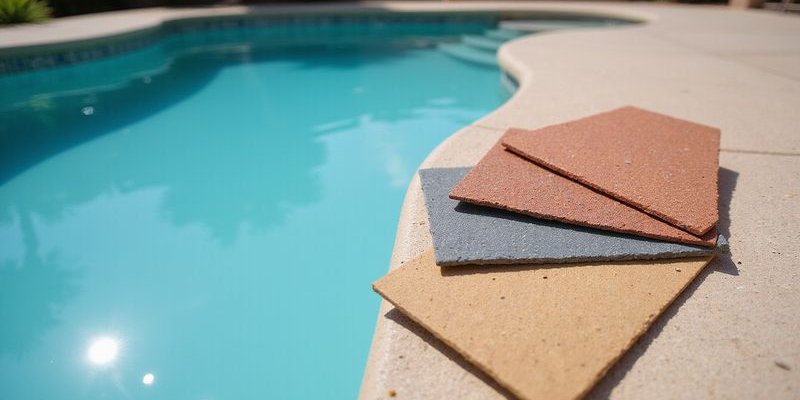 Pool deck color samples