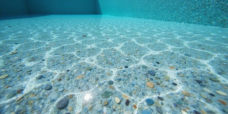 Pebble Tec pool finish showing natural stone texture