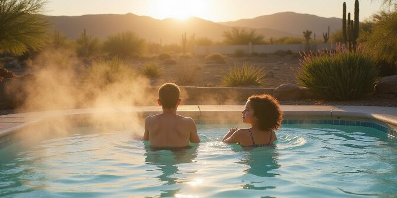Pool temperature calendar for Phoenix Arizona
