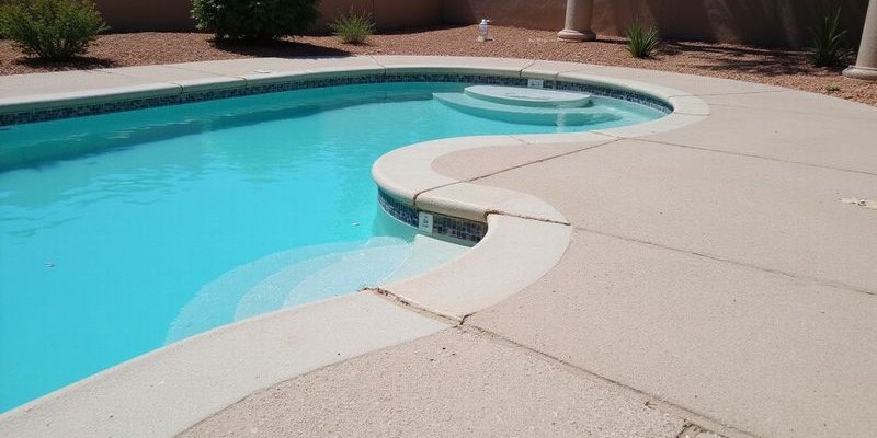 Pool deck drainage and leveling work