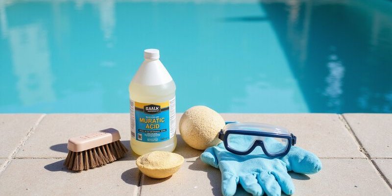 Calcium cleaning supplies and safety equipment