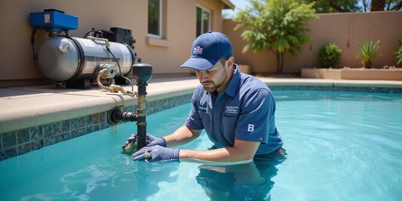 Gas pool heater installation