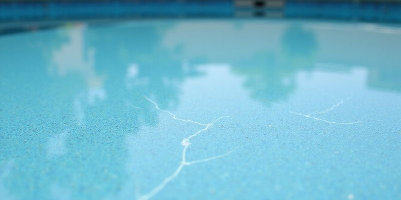 Comparison diagram of cosmetic vs structural pool cracks