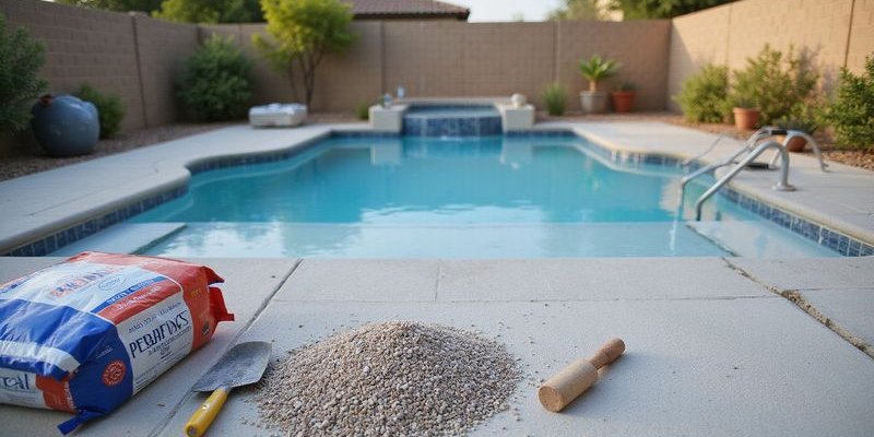 Pool resurfacing cost breakdown illustration