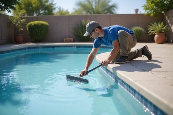David resurfacing a pool in Phoenix